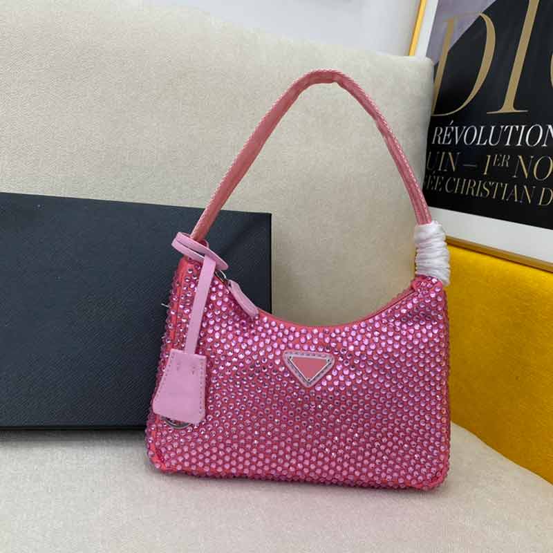 Famous brands luxury Diamond handbags women diamond armpit sling bag