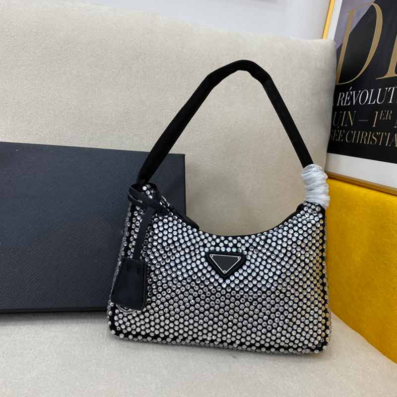 Famous brands luxury Diamond handbags women diamond armpit sling bag