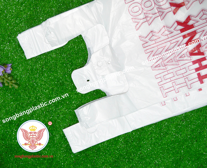 Environmentally friendly Heavy duty LDPE HDPE thank you vest carrier plastic bags / T-shirt plastic 