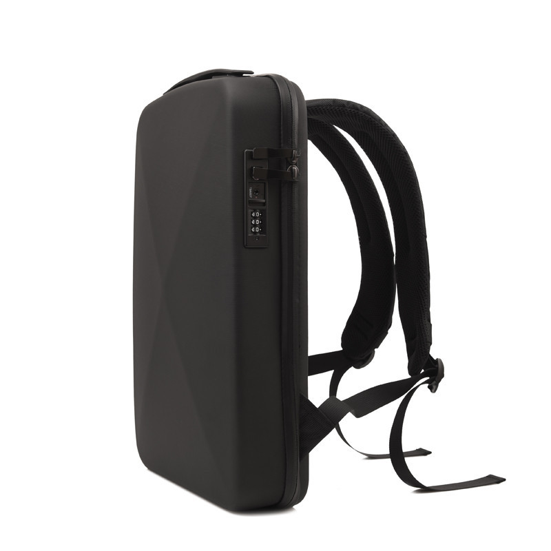 men ultra-thin fashion high-end business shoulder password lock black anti-theft laptop backpack bag