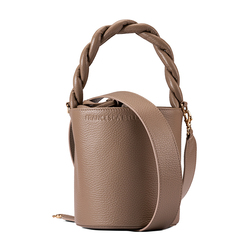 New Style Italian White Calf Leather 2022 Shopping Fashion Lady Mini Shoulder Bag Bucket Handbags Ha