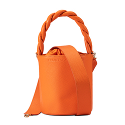 New Style Italian White Calf Leather 2022 Shopping Fashion Lady Mini Shoulder Bag Bucket Handbags Ha