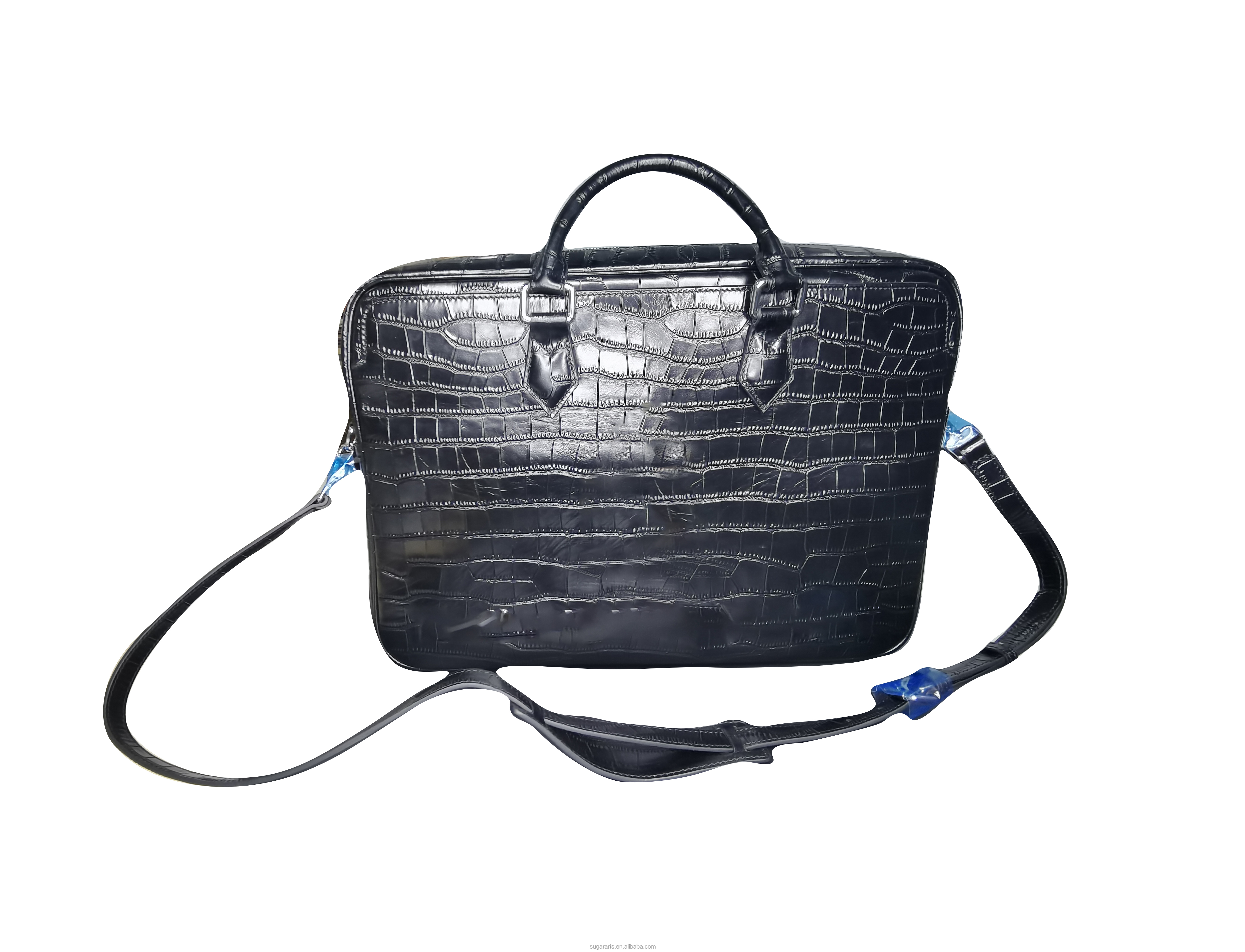 The new fashion briefcase high-capacity neutral gender bags Embossed crocodile leather bag