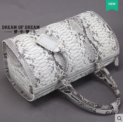 Vintage Design Custom Python Leather Duffle Bags Men Gym Bag for Travelling