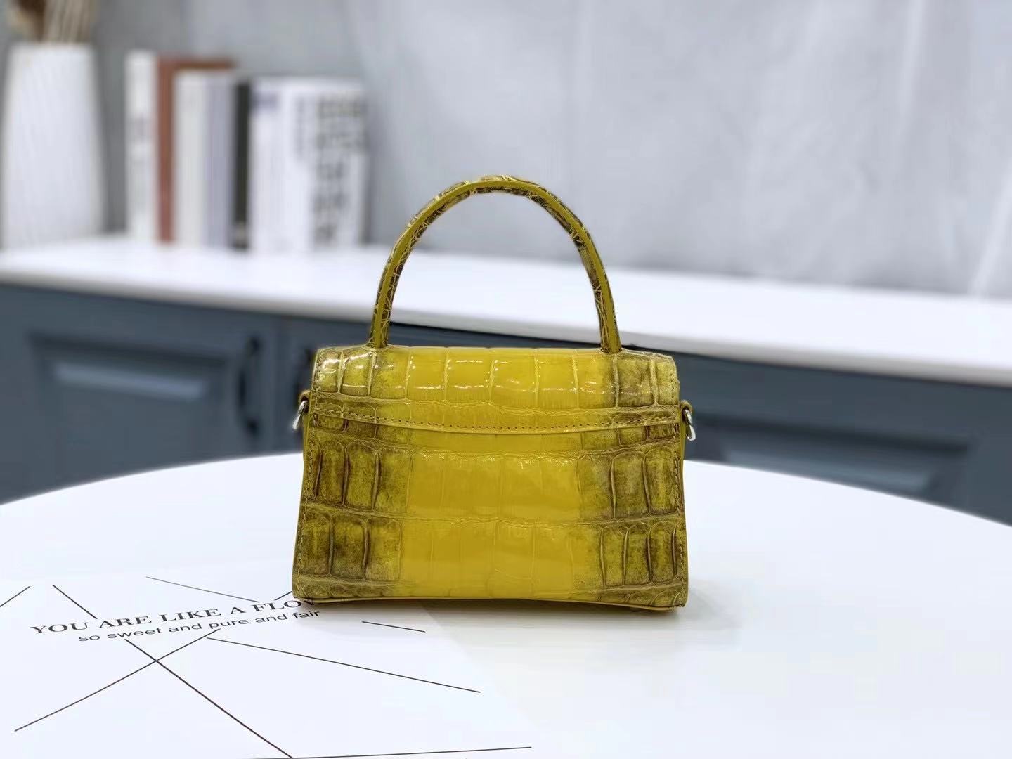 Custom-made High End Quality 100% Genuine Exotic Crocodile Leather Hand Bag