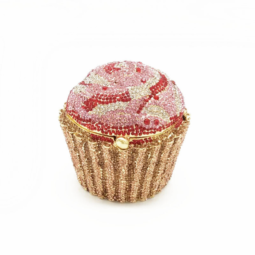 New Diamond Women Evening Bag Cute Cake Design Ladies Clutch Bag