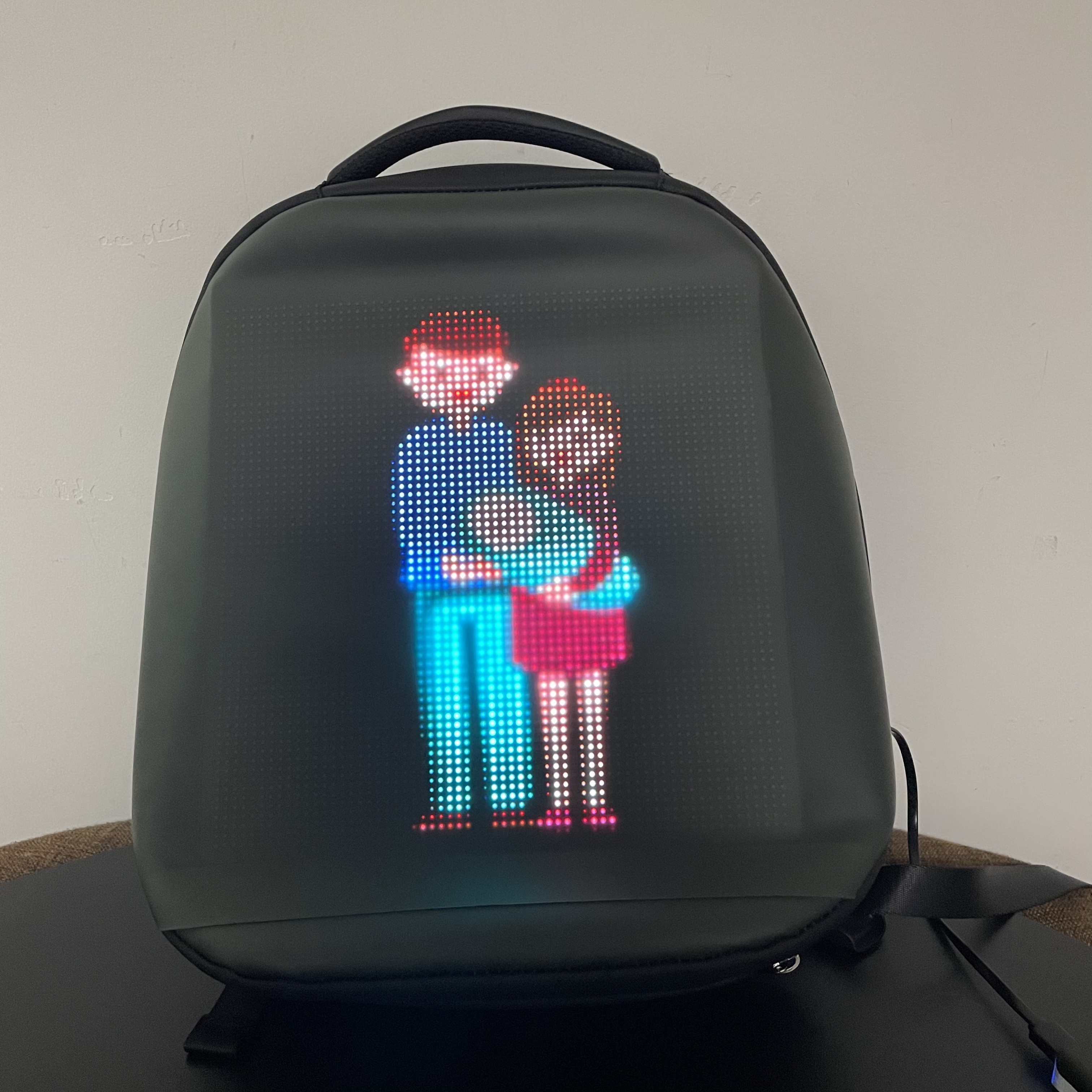 Rave Neon Bendable Led Programmable Screen Backpack Smart APP Controlled Outside Waterproof Sport Ba