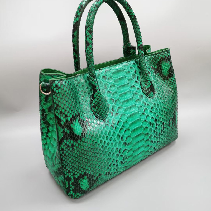 2021Women's luxury handbag first lady bag raw boa skin high end custom large capacity fashion trend