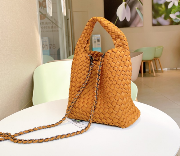 Wholesale custom high quality tote neoprene travel hand-knitted woven bag beach basket handbag weave