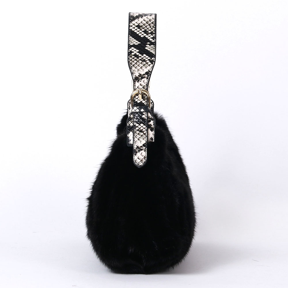 Women Real Mink Fur Shoulder Bags High Quality Hand Bags Ladies