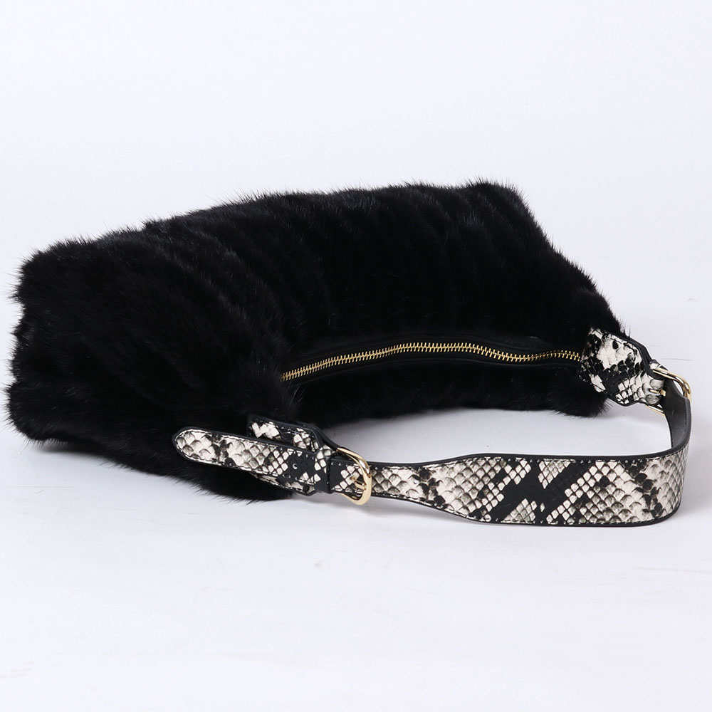 Women Real Mink Fur Shoulder Bags High Quality Hand Bags Ladies