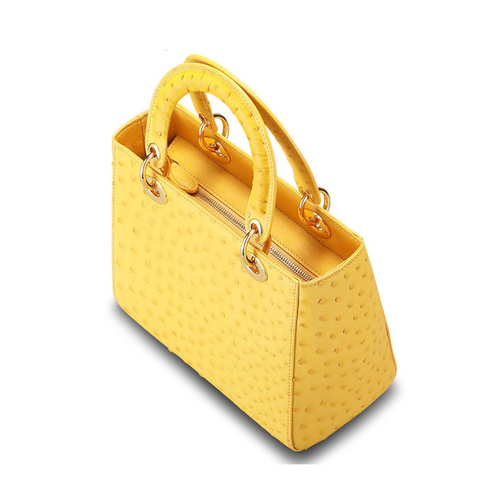 Branded Style Luxury Quality Genuine Ostrich Skin Leather women fashion handbag ladies bags handbag