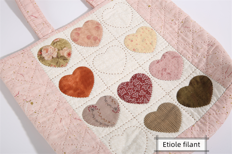Handmade Sticking Cloth Embroidered Shoulder Bag Custom Fabric Bags Cloth Bags For Women Girls Ladie