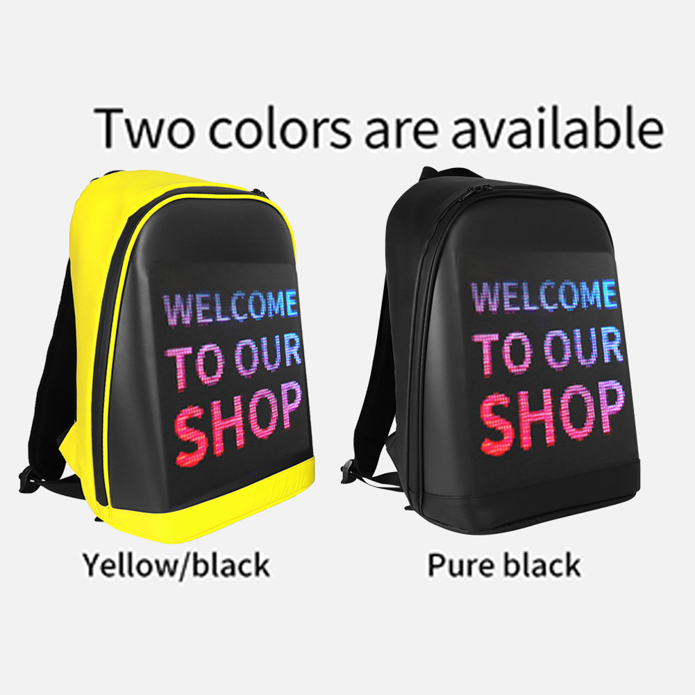 CRELANDER LED Backpack Smart Bluetooth APP Control DIY Display Laptop Bags Waterproof LED Bag For Me
