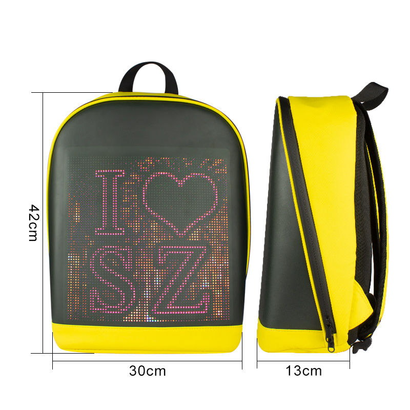 CRELANDER LED Backpack Smart Bluetooth APP Control DIY Display Laptop Bags Waterproof LED Bag For Me