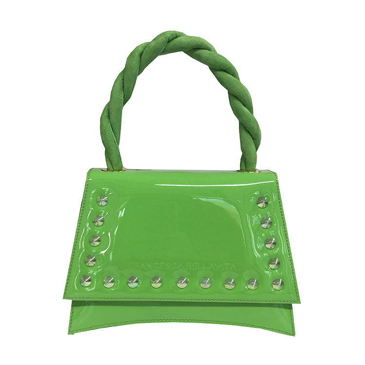 Handmade Trendy Colourful Pink Mini Trapeze 2022 Italy Handbags For Women Leather Ladies Girls Hand 