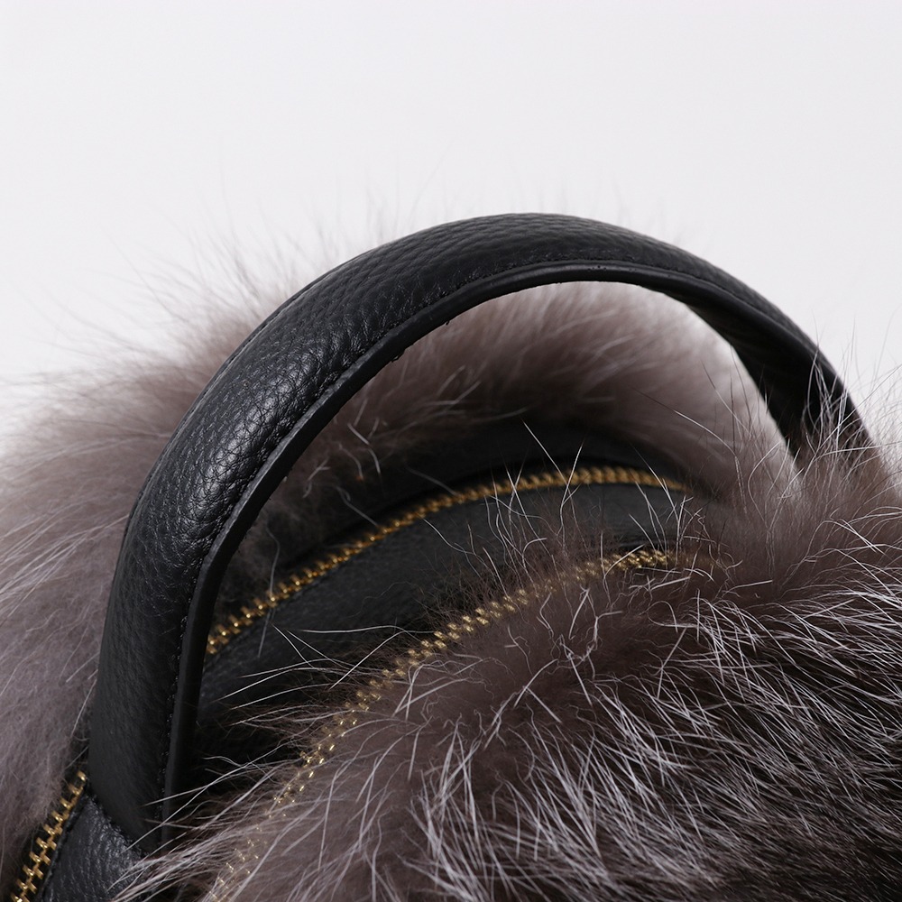High Quality Real Fox Fur Women Shoulder Bags Winter Fashion Ladies Fluffy Handbag