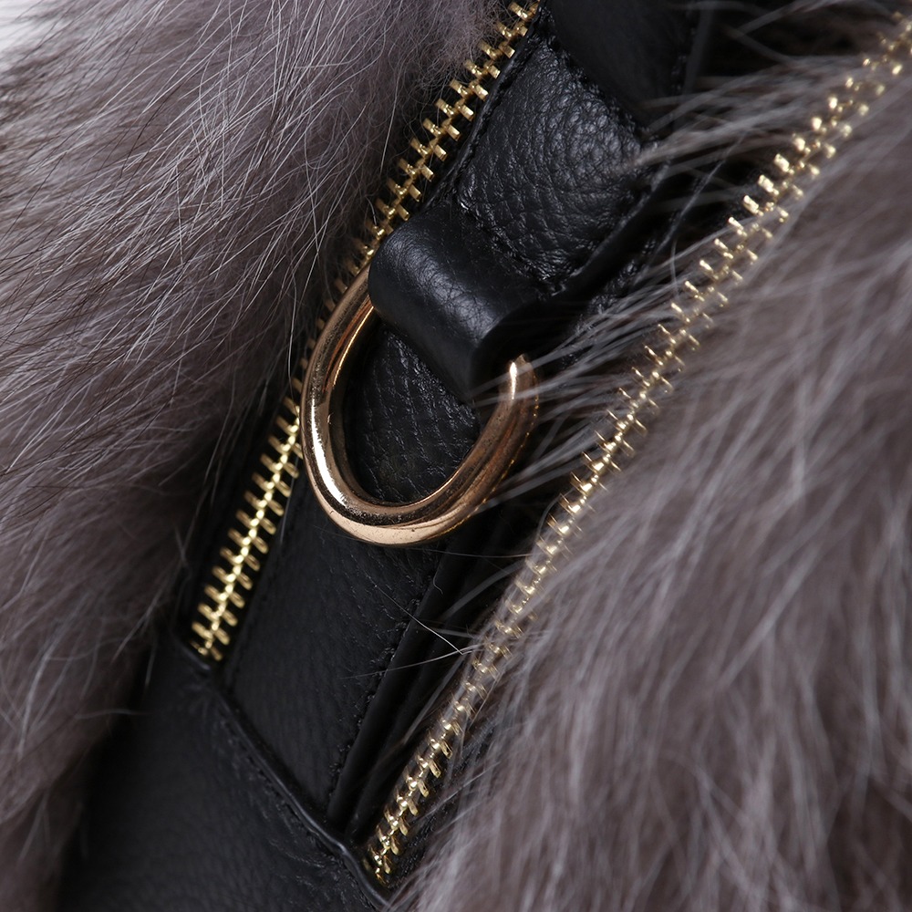 High Quality Real Fox Fur Women Shoulder Bags Winter Fashion Ladies Fluffy Handbag