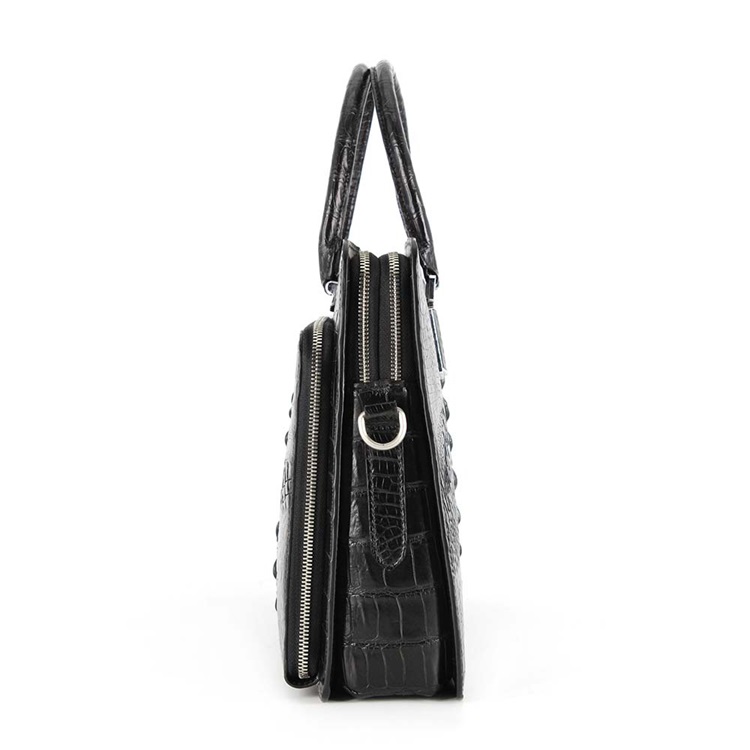 Wholesale high quality  genuine leather crocodile printed leather   briefcase laptop bag