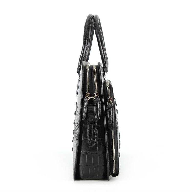 Wholesale high quality  genuine leather crocodile printed leather   briefcase laptop bag