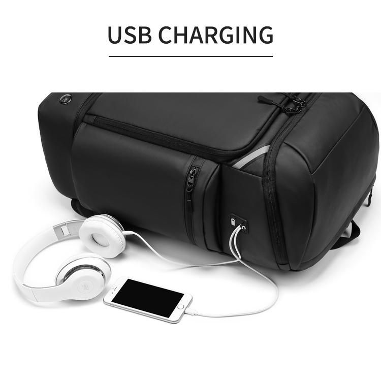 Mochila Waterproof Business USB 17 Laptop Backpack Bag Men with Shoe compart Travel Shoulder Bag Lar