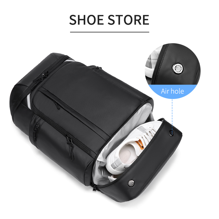 Mochila Waterproof Business USB 17 Laptop Backpack Bag Men with Shoe compart Travel Shoulder Bag Lar