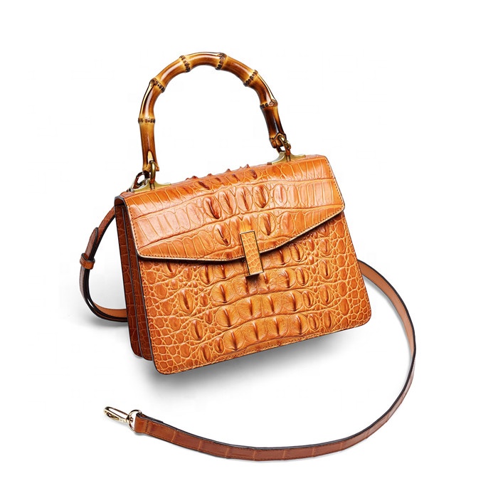 Luxury Women Crocodile Skin Bag 100% Genuine Croco Leather Lady Designer Handbag