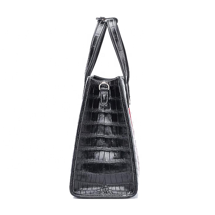 Customized design luxury stylish women genuine crocodile leather skin tote bag handbag