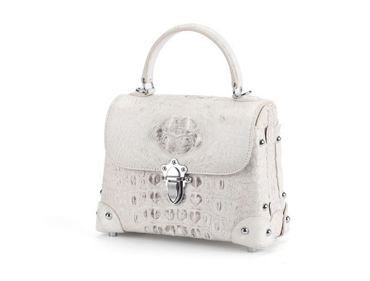 Valentine's Day gift Luxury high quality women genuine leather tote bag himalayan crocodile leather 