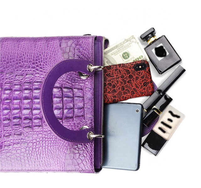 OEM Jranter Custom Sac A Main De Lux Luxury Genuine Alligator Crocodile Skin Leather Women Crossbody