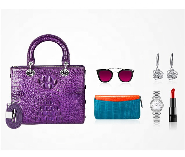 OEM Jranter Custom Sac A Main De Lux Luxury Genuine Alligator Crocodile Skin Leather Women Crossbody