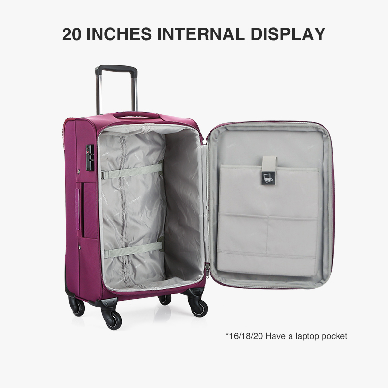 Hanke New arrival waterproof fabric trolley suitcase set Custom business travel vintage luggage bag