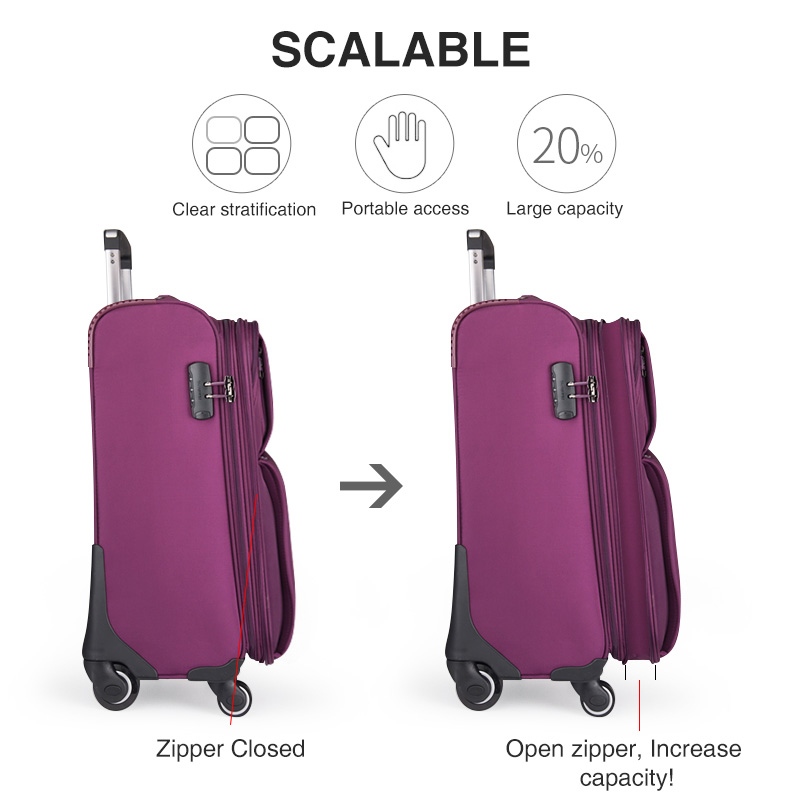 Hanke New arrival waterproof fabric trolley suitcase set Custom business travel vintage luggage bag