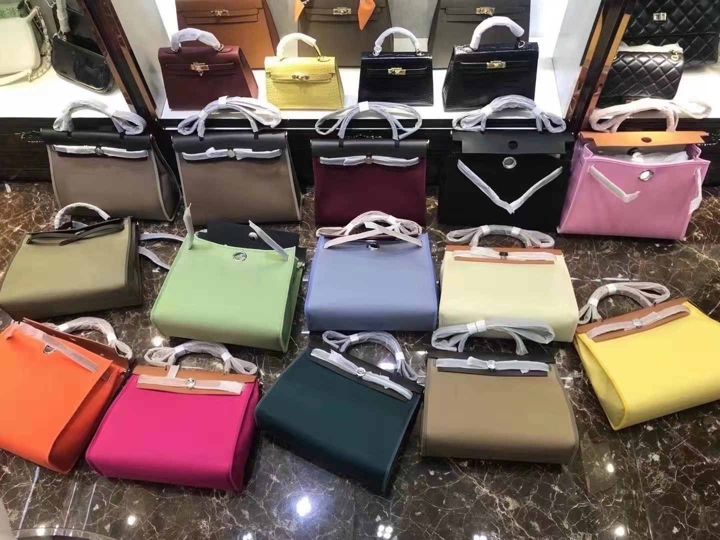 Fashion Handbag Canvas Bag Women's Portable Platinum Cowhide Shoulder  Ladies Big