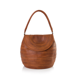 High Italian Handmade Production Shoulder Handle Genuine Blue Leather Hobo Bag For Woman