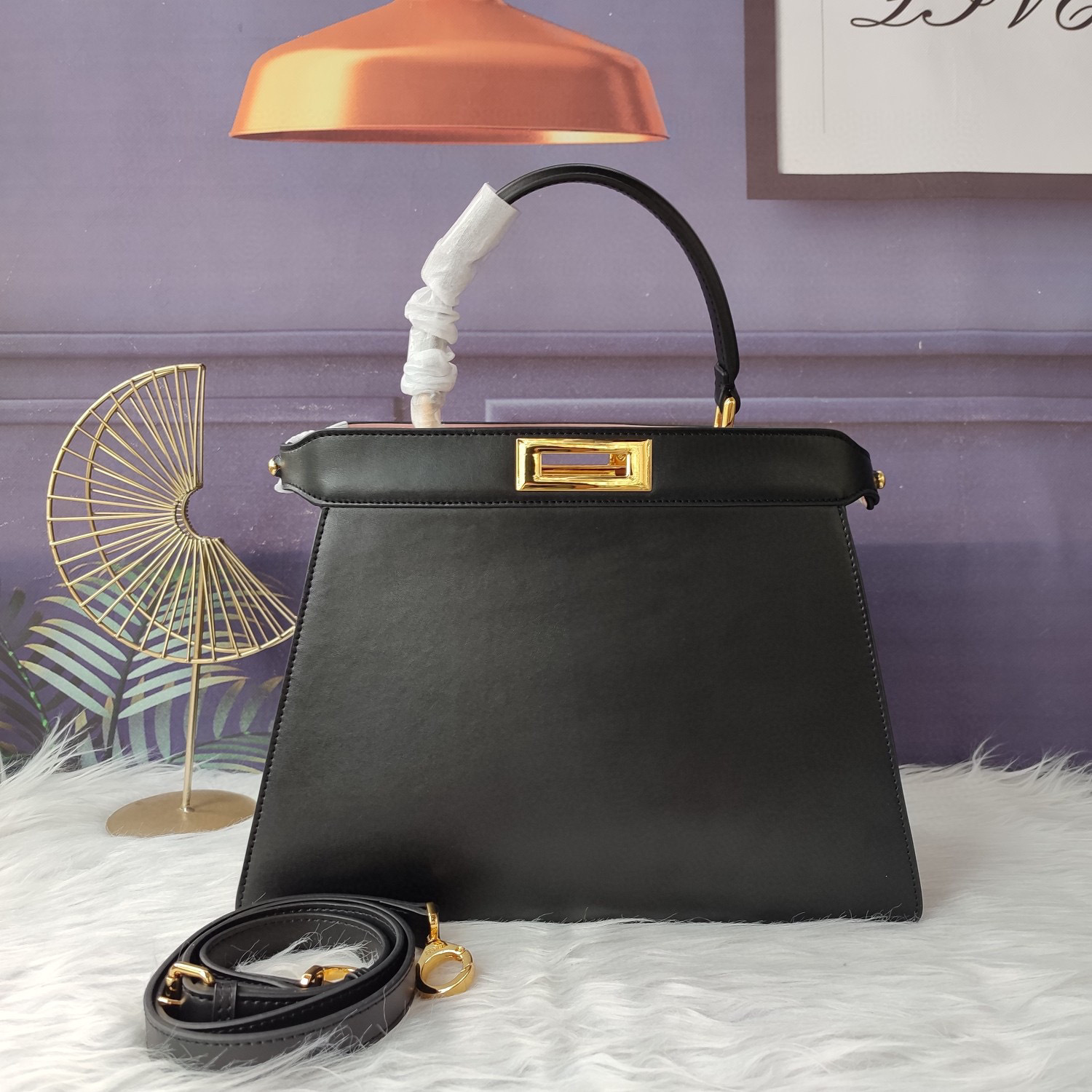 Luxury brand simple large kitten bag designer 8BN327 portable messenger peekaboo iseeu cowhide OL wo
