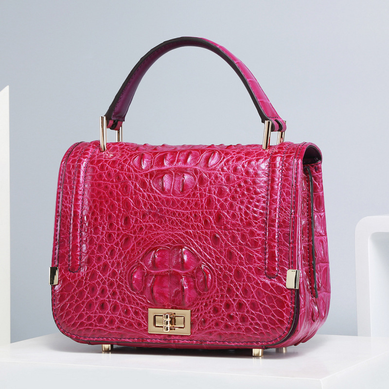 2022 New Design Leather Women's Handbags 100% Genuine Crocodile Leather Shoulder Messenger Bags Luxu