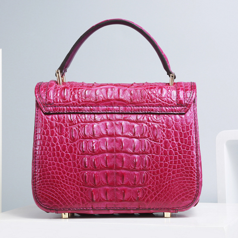 2022 New Design Leather Women's Handbags 100% Genuine Crocodile Leather Shoulder Messenger Bags Luxu