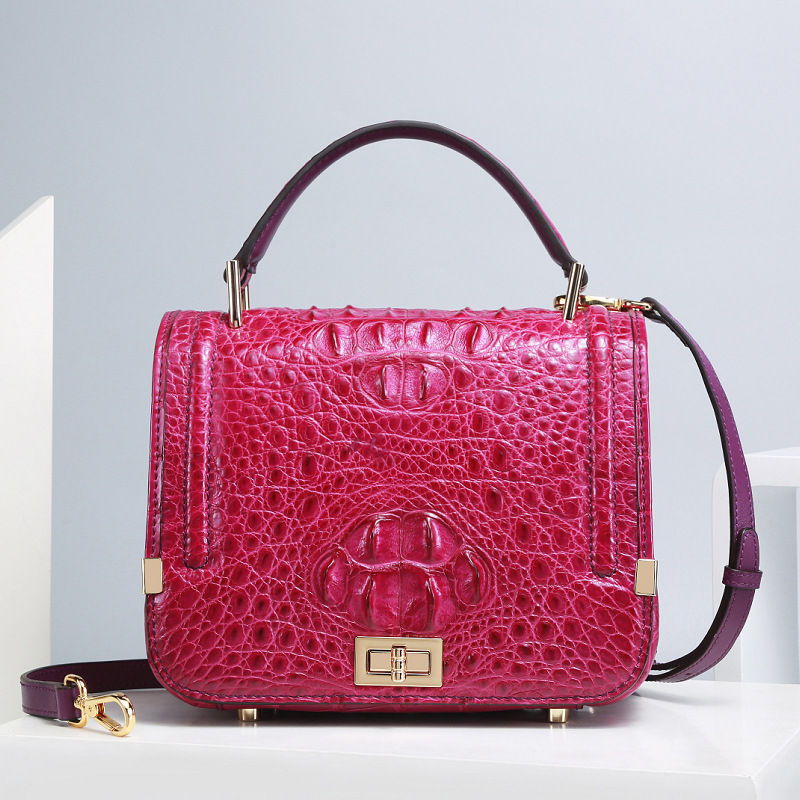 2022 New Design Leather Women's Handbags 100% Genuine Crocodile Leather Shoulder Messenger Bags Luxu