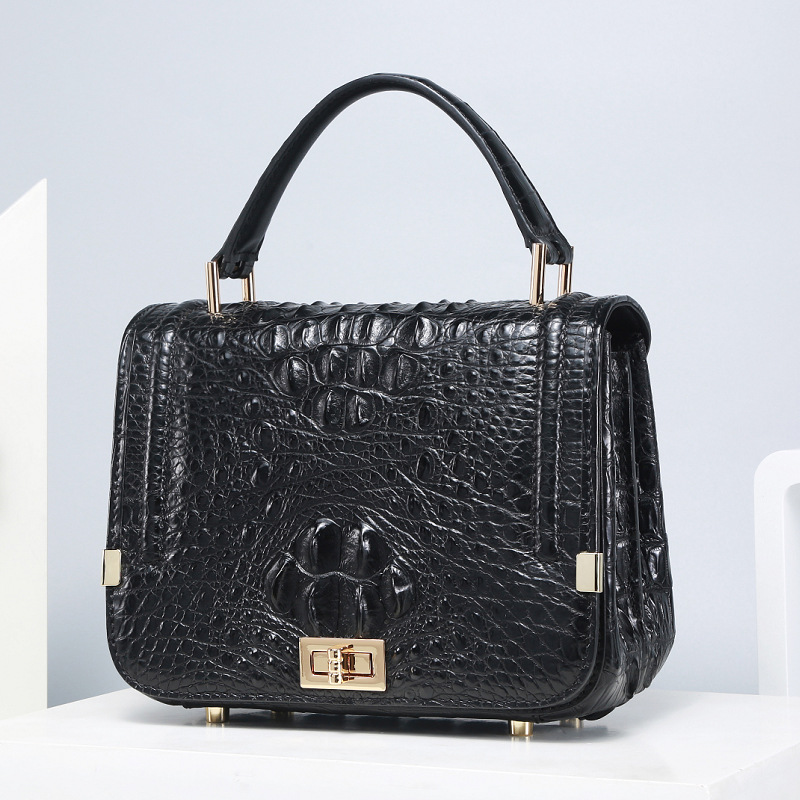 2022 New Design Leather Women's Handbags 100% Genuine Crocodile Leather Shoulder Messenger Bags Luxu