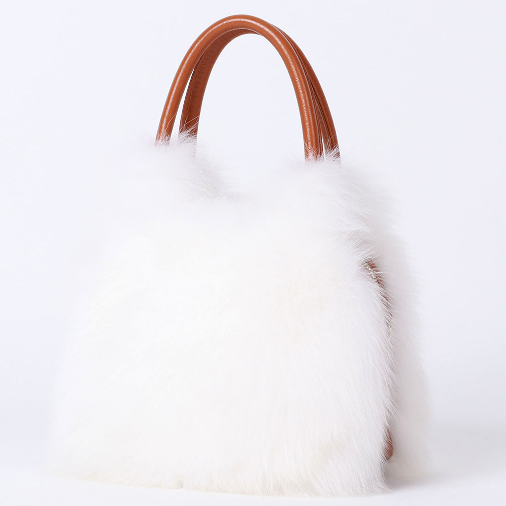 High Quality Tote Bag Women Hand Bags Real Fox Fur Shoulder Bags For Ladies