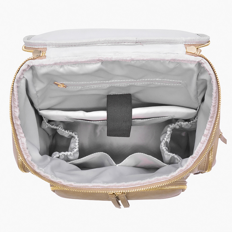 Wholesale factory custom high quality fashion mommy bag Genuine leather Pacifier bag waterproof diap
