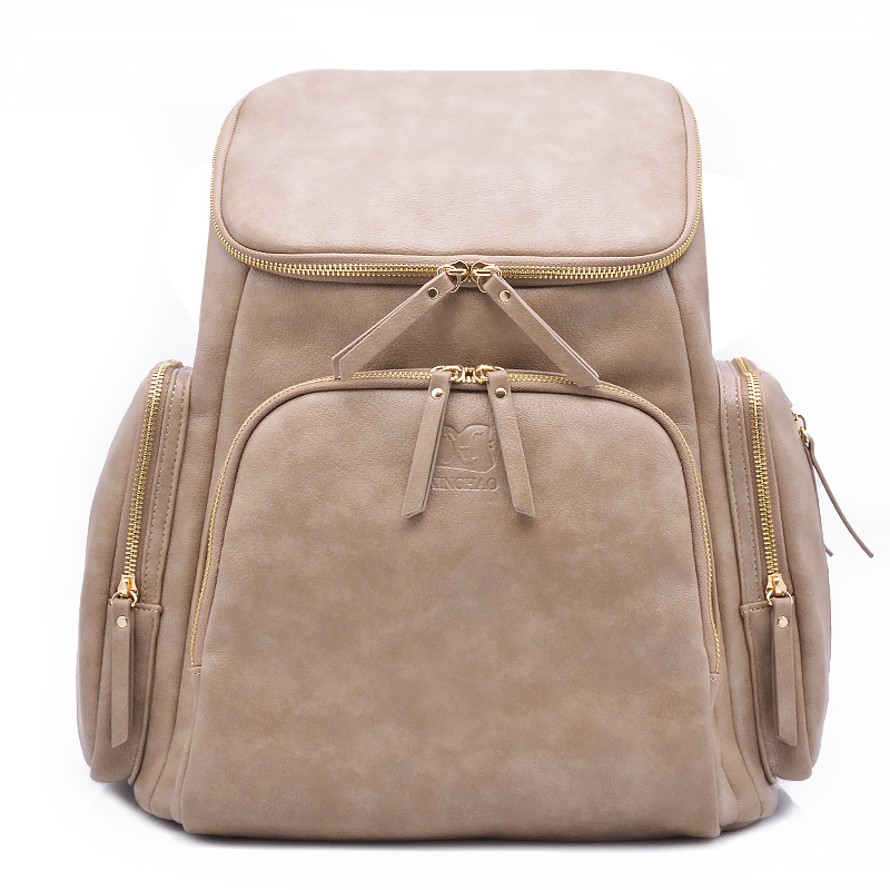 Wholesale factory custom high quality fashion mommy bag Genuine leather Pacifier bag waterproof diap