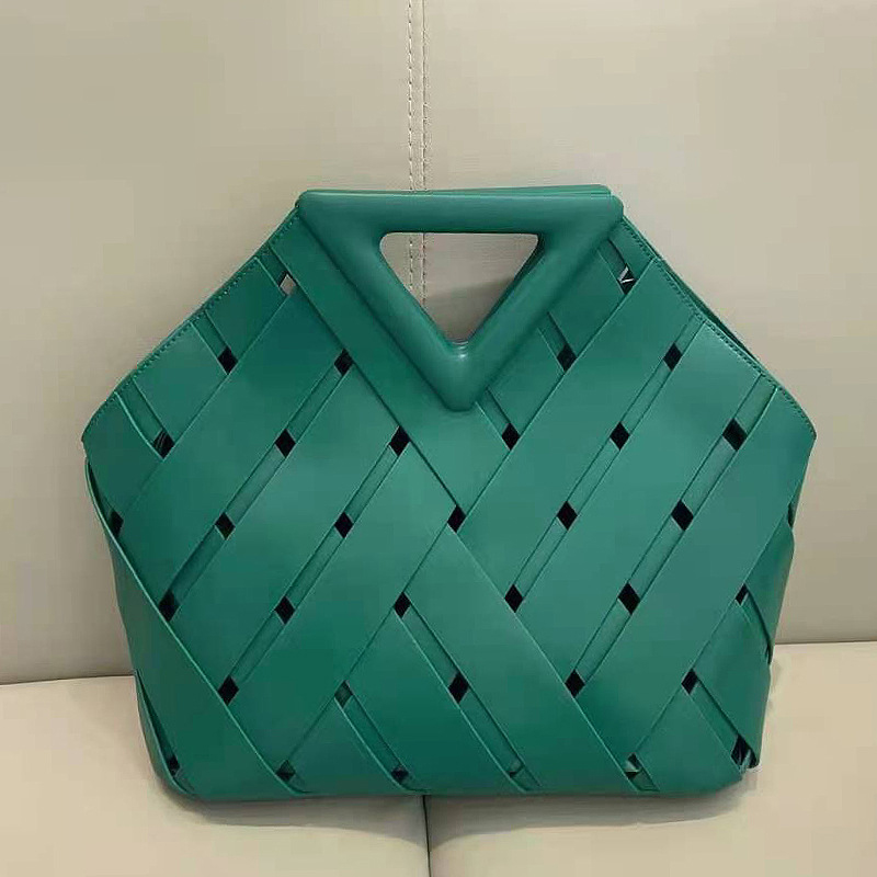 hollow design mesh tote bag luxury women hand bags for genuine leather handbags