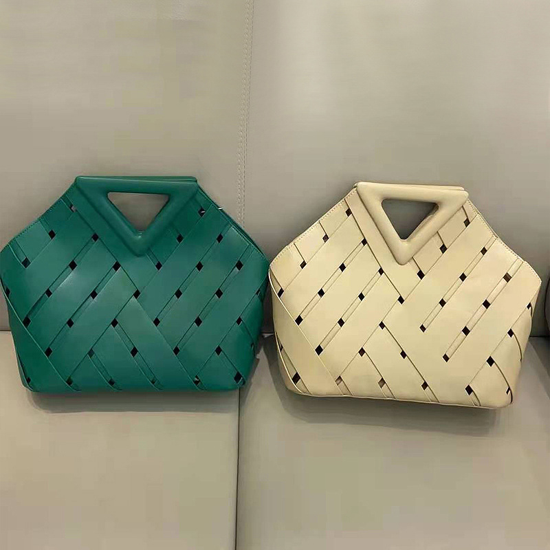 hollow design mesh tote bag luxury women hand bags for genuine leather handbags