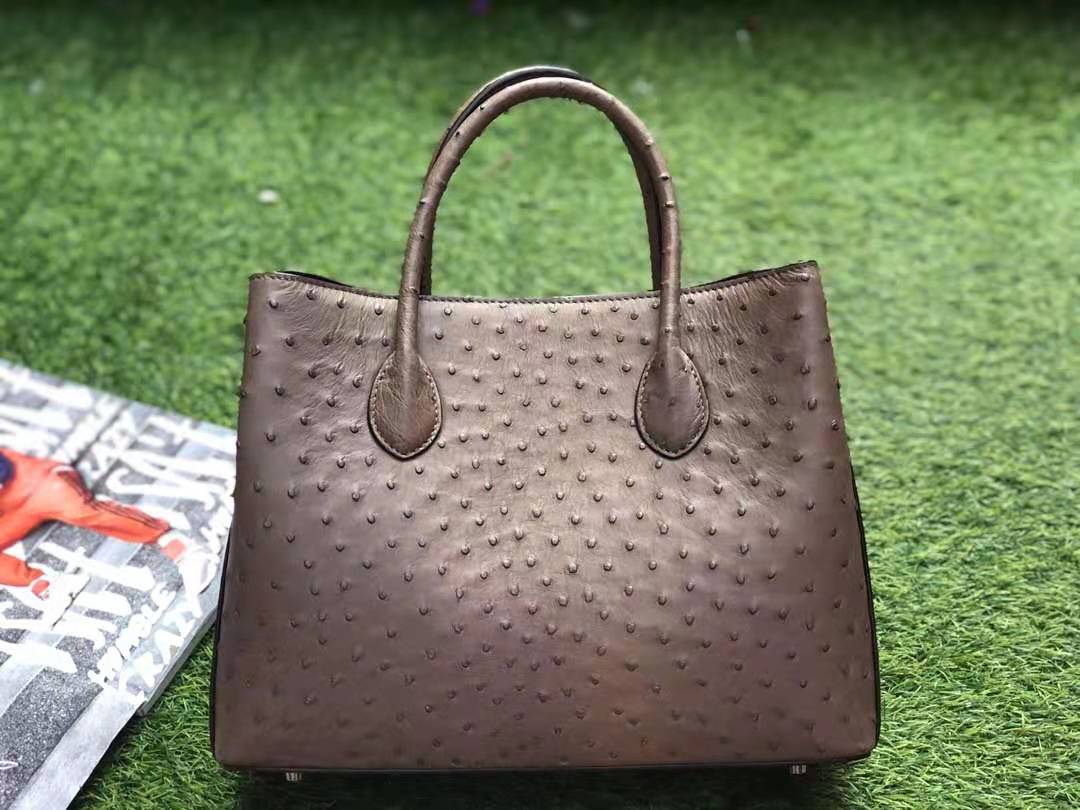 2021 China Fashion OEM handbag high quality women Bag Ostrich leather bag ladies