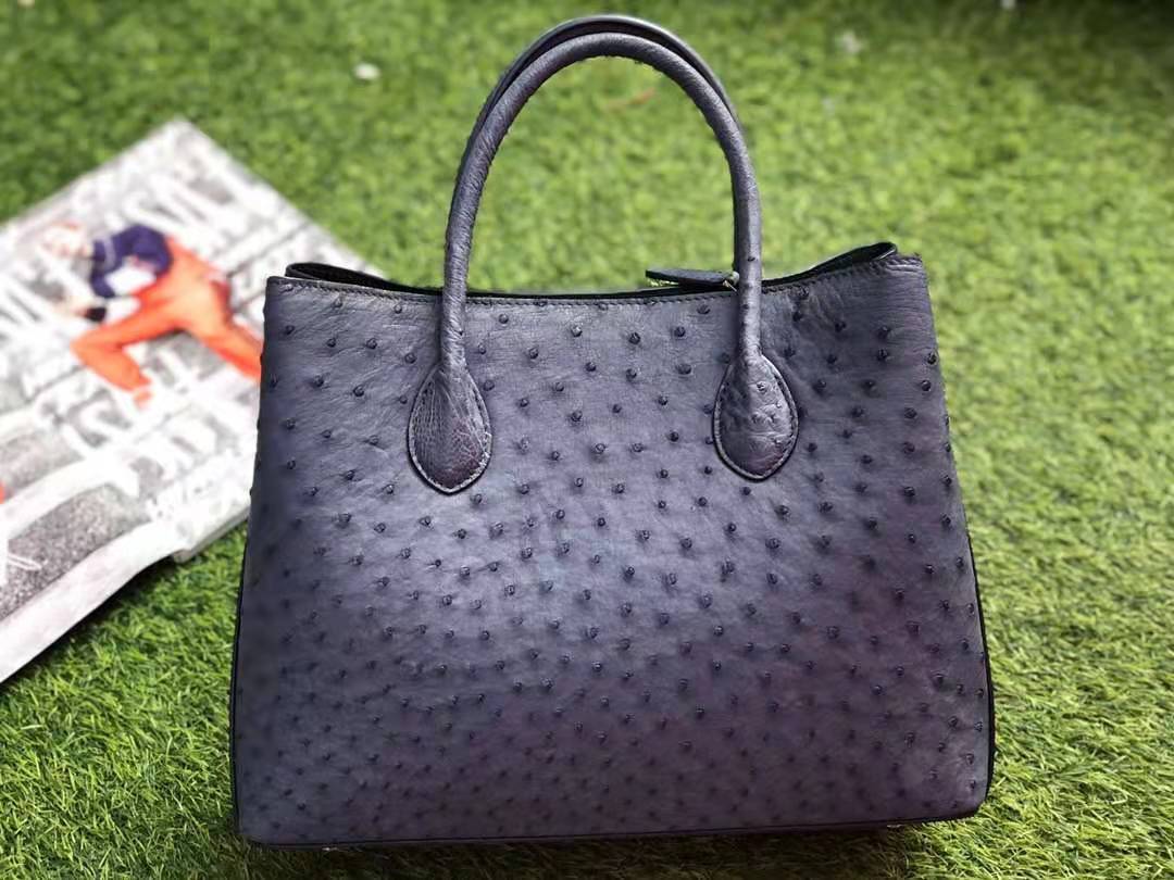 2021 China Fashion OEM handbag high quality women Bag Ostrich leather bag ladies