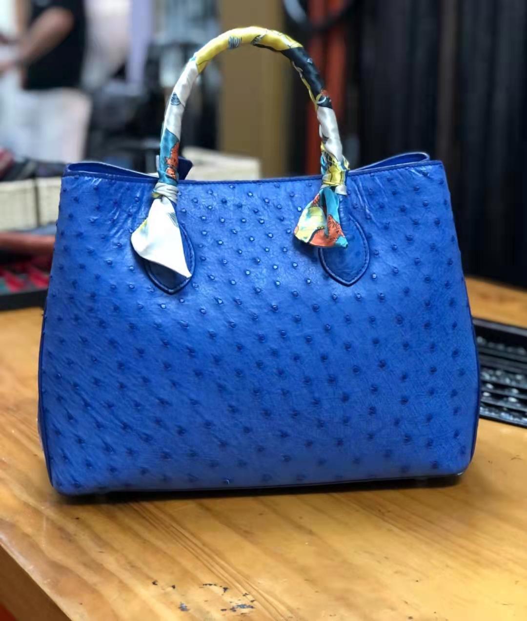 2021 China Fashion OEM handbag high quality women Bag Ostrich leather bag ladies