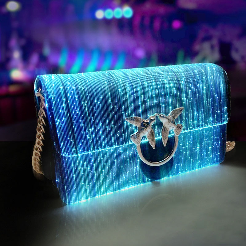 Pinko Tik Tok Purse Trendy Party Bags Crossbody Smart Handbags and Purses 2022 LED Luminous Bags for