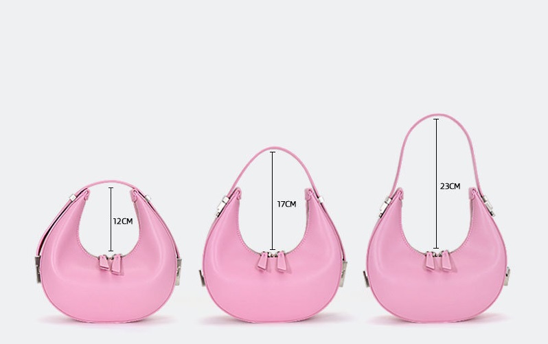 2022 new niche retro shoulder bag women's handbag crescent leather small round bag retro armpit bag 